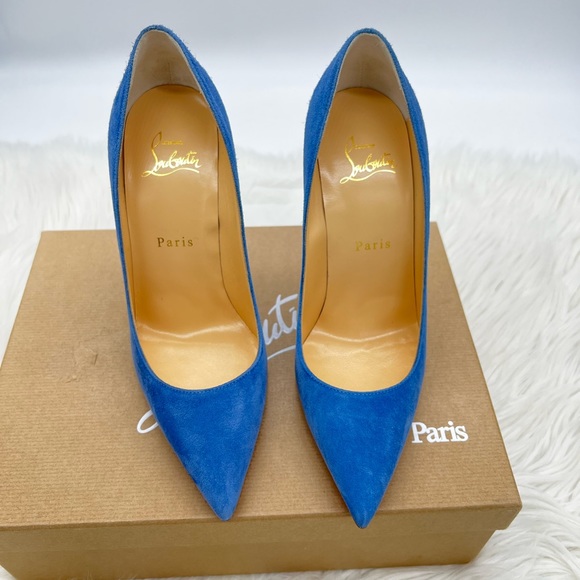 Christian Louboutin | Kate 100mm Velour Pumps - Picture 6 of 14